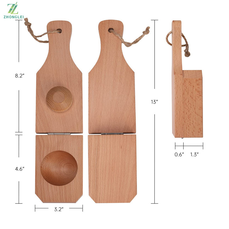 Wooden Tostonera Toston Maker for Stuffing Tostones Tostonera Plantain Solid Wood Masher Plantain Press Smasher