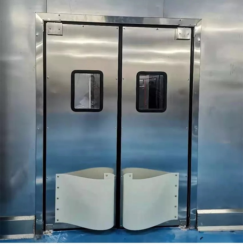 Traffic Composite Anti-Rust Steel Kitchen Door Stainless Steel Restaurant Swing Traffic Doors for Food Processing Factory