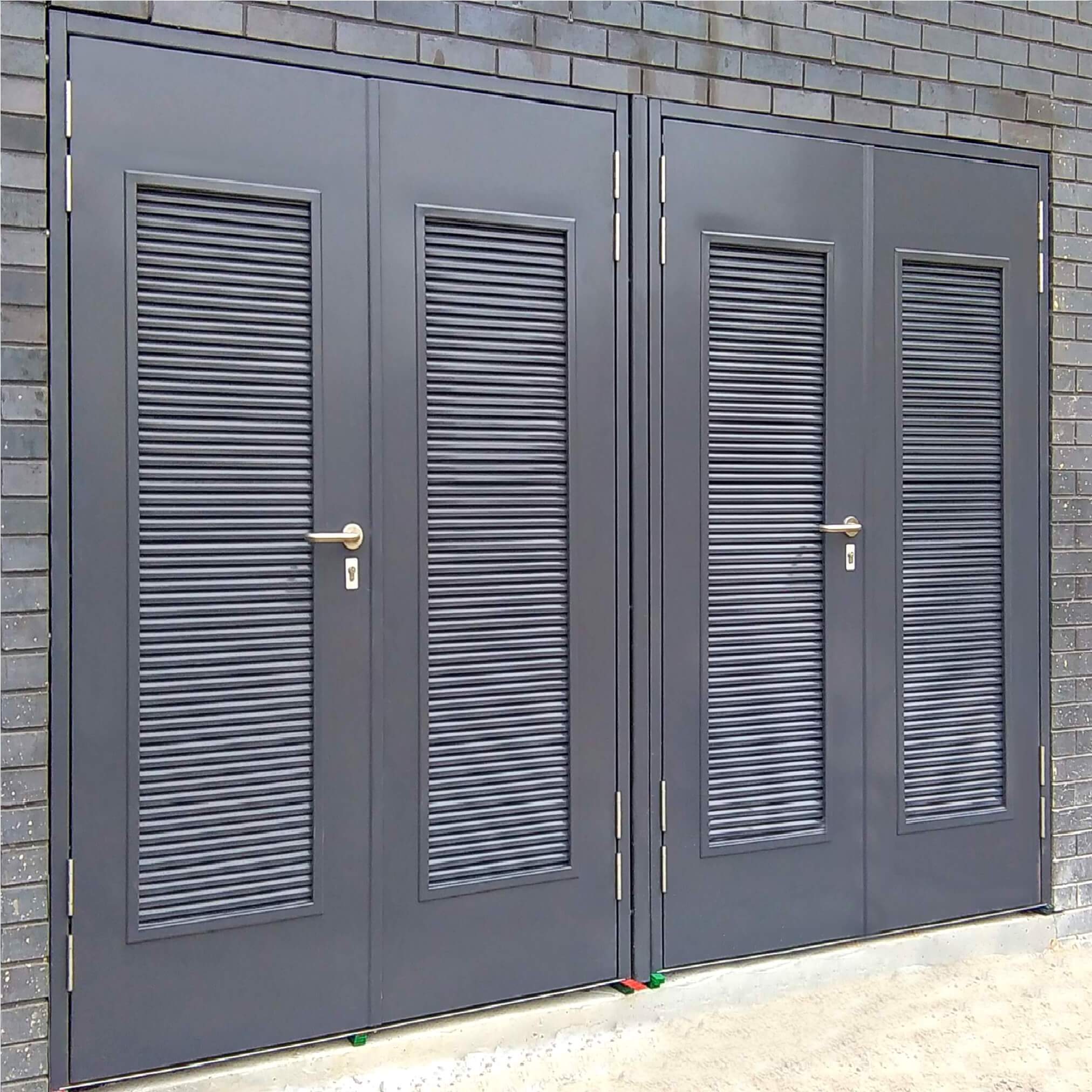 Budget doors with SUS lockset Exterior Louvered Door Steel Metal  Security Door