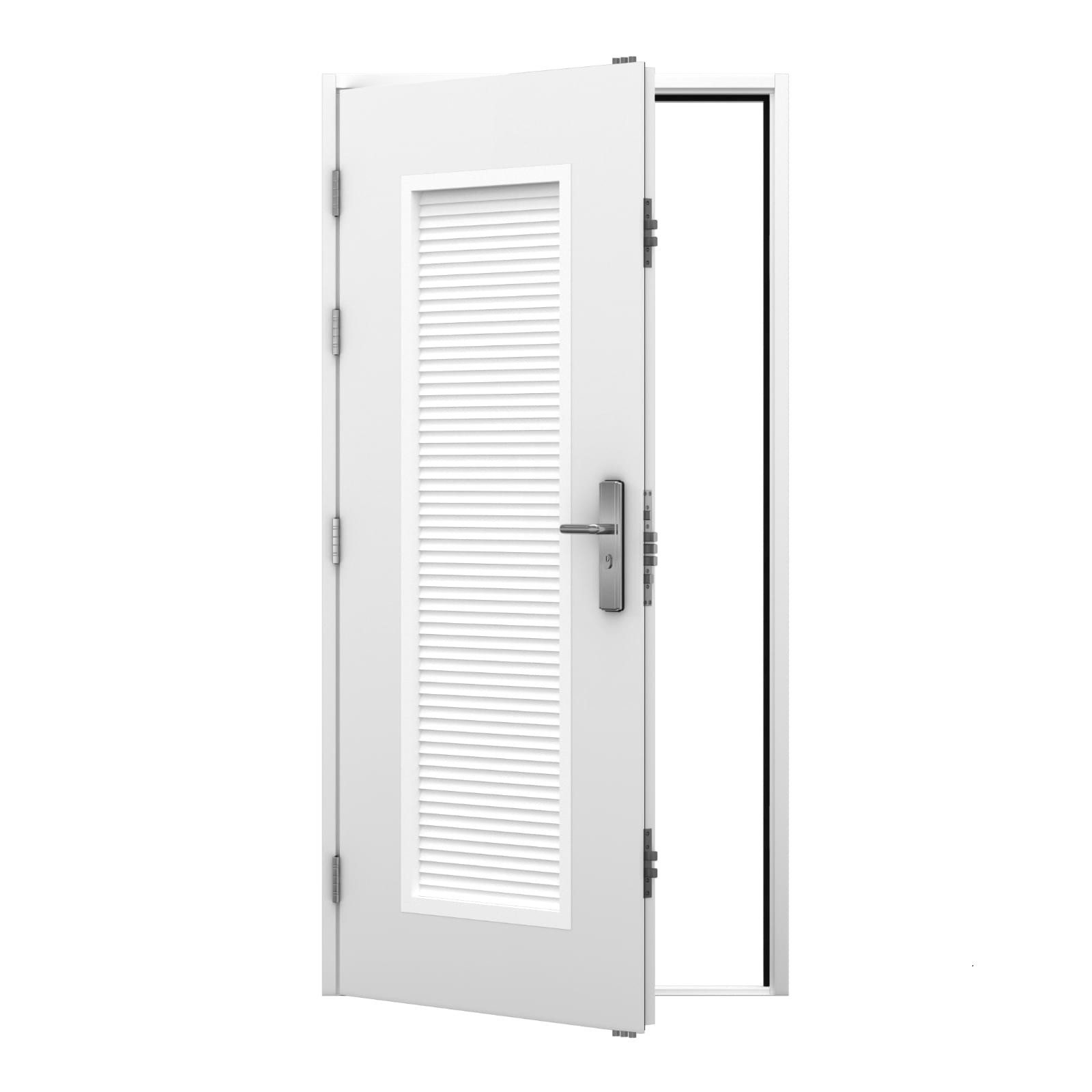 Budget doors with SUS lockset Exterior Louvered Door Steel Metal  Security Door