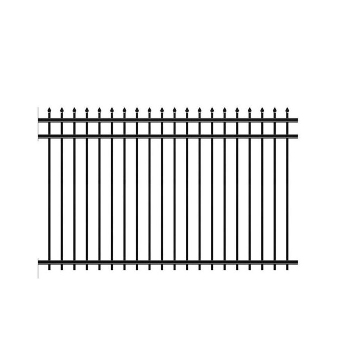 Factory New Cheap Wrought Iron Fence Panel Steel Metal Picket Ornamental Fence