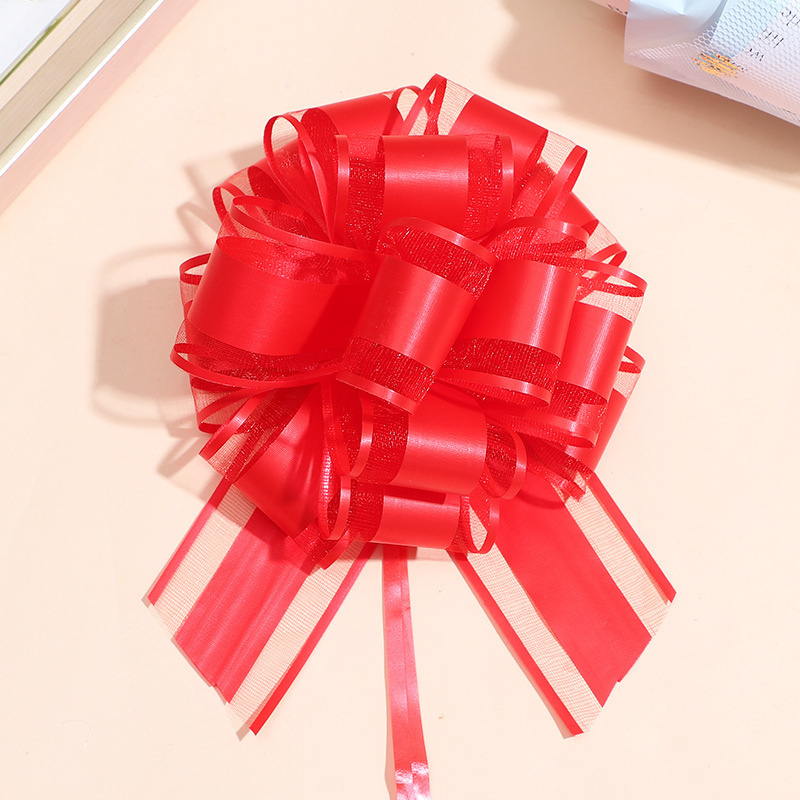 Matte Chiffon Pull Bow Film Ribbon For Gift Packaging Christmas Decoration Pull Bows Flower Material Holiday Wrap