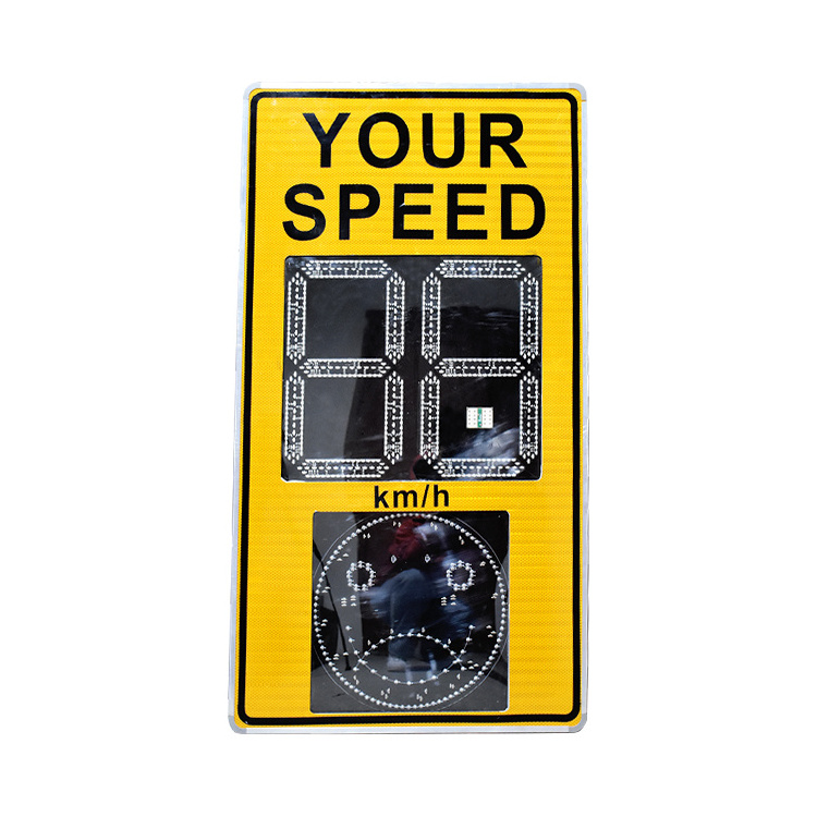 Road traffic warning speed indicator device electric / solar radar speed limited sign