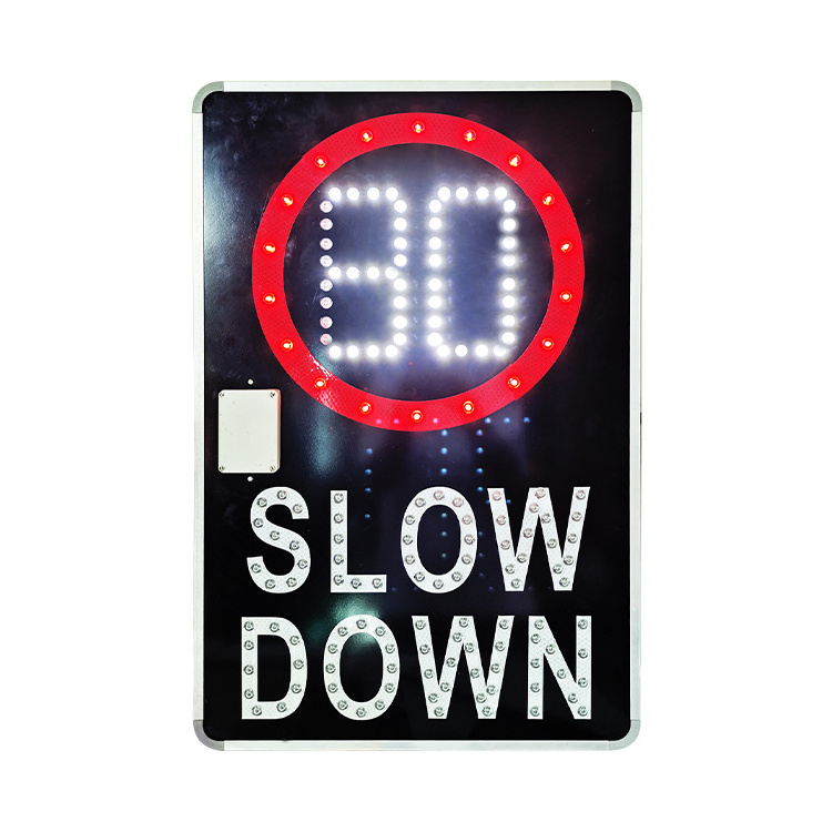 Road traffic warning speed indicator device electric / solar radar speed limited sign