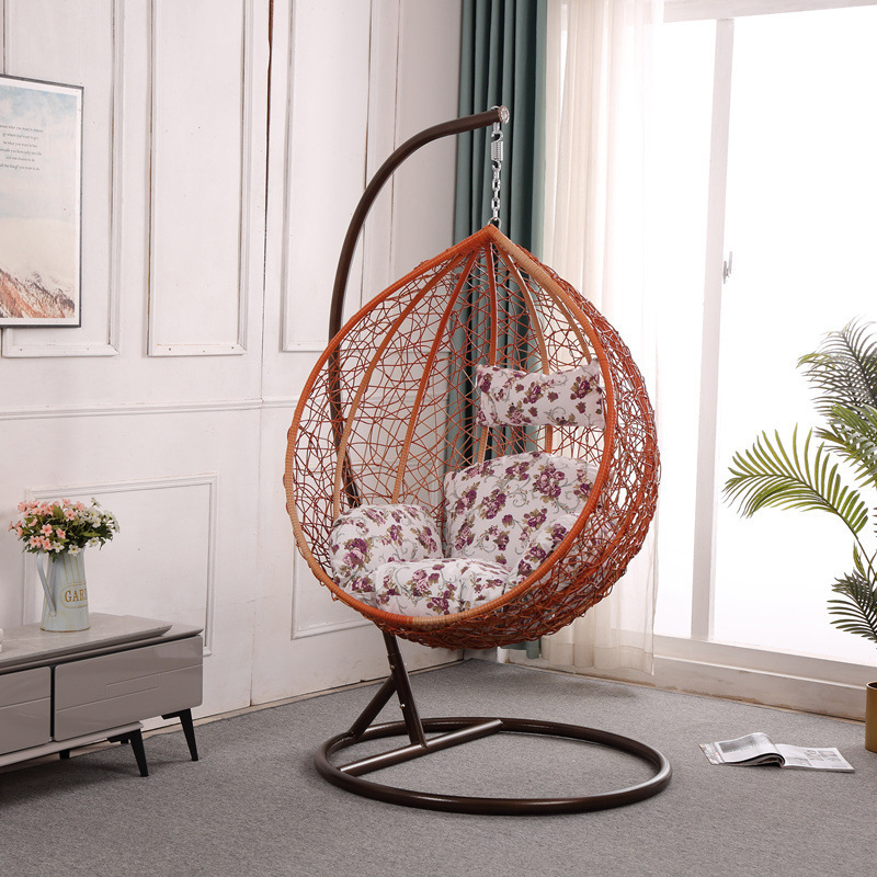 Custom modern garden swing rattan chair Balcony bird's nest hanging basket adult rocking chair wholesale