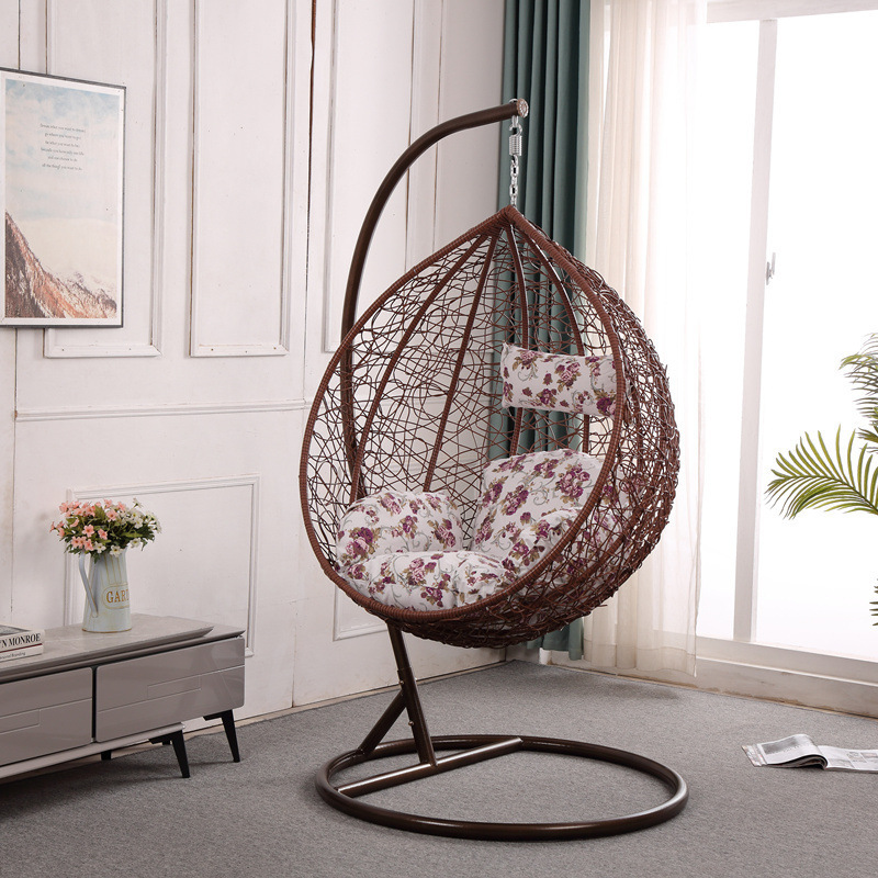 Custom modern garden swing rattan chair Balcony bird's nest hanging basket adult rocking chair wholesale