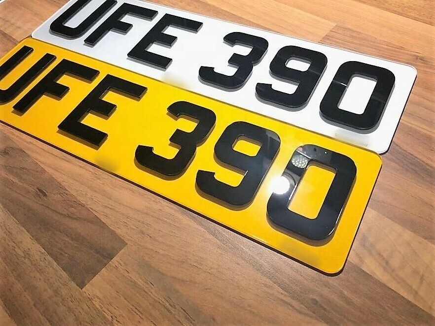 PAIR METRO NUMBER PLATES 3D GEL METRO FONT PLATES METRO GEL NUMBER PLATES