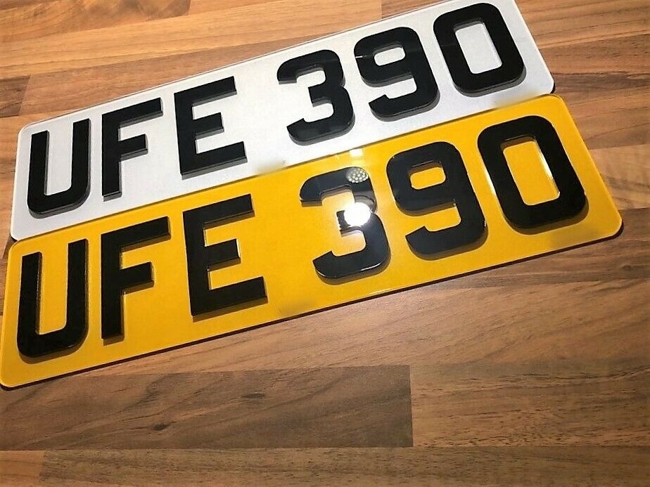 PAIR METRO NUMBER PLATES 3D GEL METRO FONT PLATES METRO GEL NUMBER PLATES