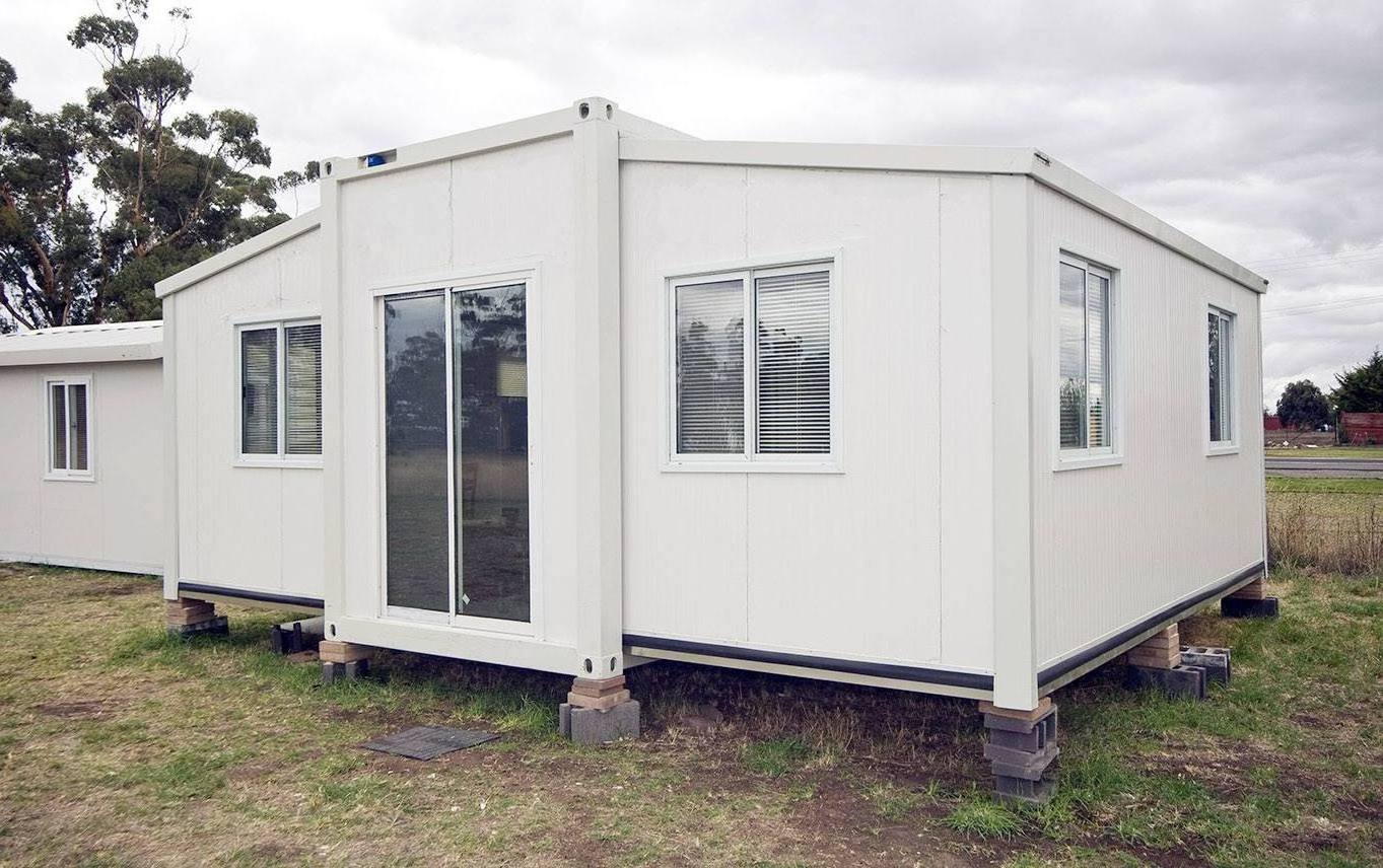 1 Bedroom 20ft design prefab modular foldable expandable container house with toilet bathroom kitchen