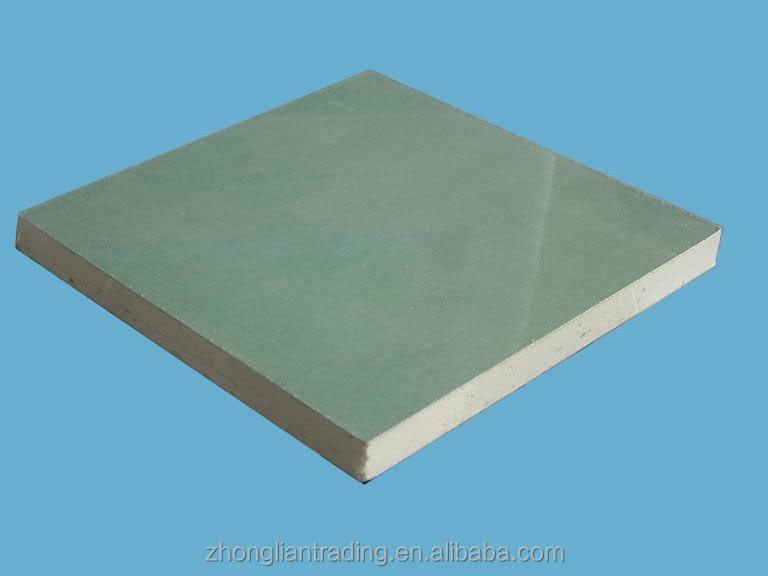 Low price insulated 18mm ceiling gypsum plasterboard