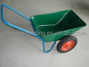 China Construction Industrial Heavy Duty 130kgs 60L Two Wheel High Quality Wheelbarrow