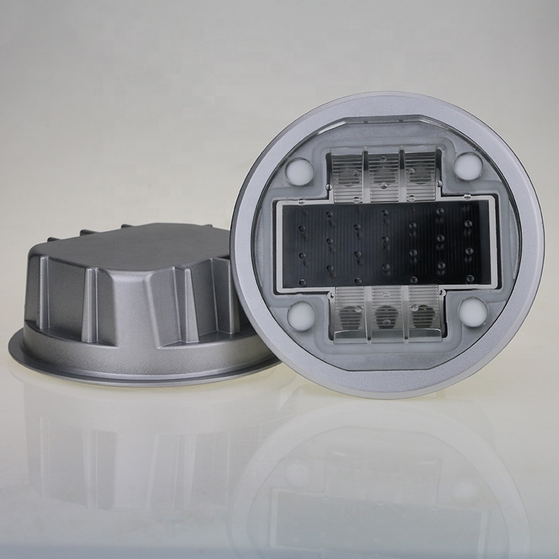 Solar Powered embedded reflector tactile IP68 steady aluminium road safety Cat Eye light solar road stud, LED market stud