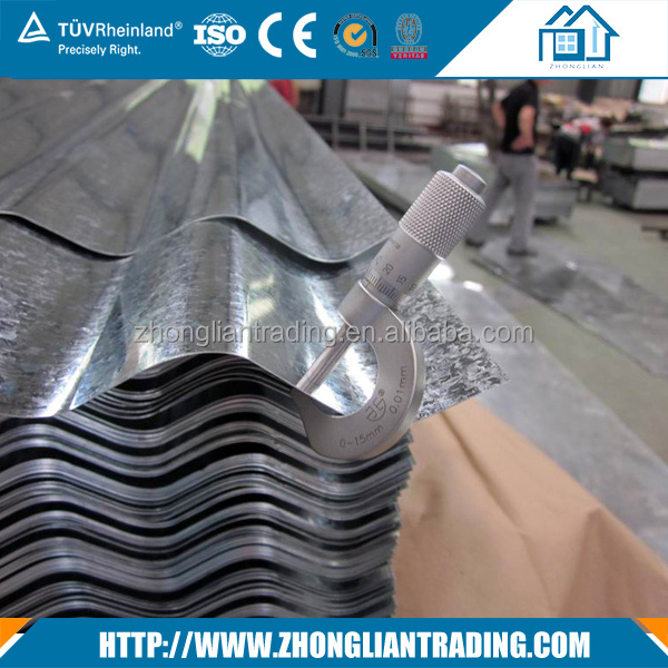 Ghana popular full hard 0.7 mm thick aluminum corrugated zinc roofing sheet