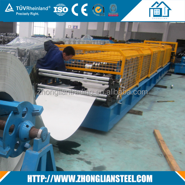 Germany steel profile soffit panel liming gutter fascia cold roll forming machine