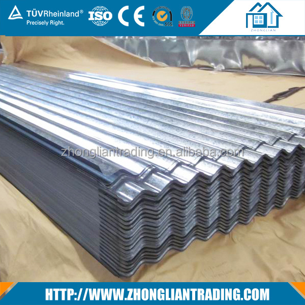 Ghana popular full hard 0.7 mm thick aluminum corrugated zinc roofing sheet