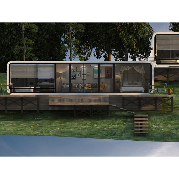 Modern Modular 20ft 40ft Pod Movable Villa House Smart Apple Cabin Working Living Container House