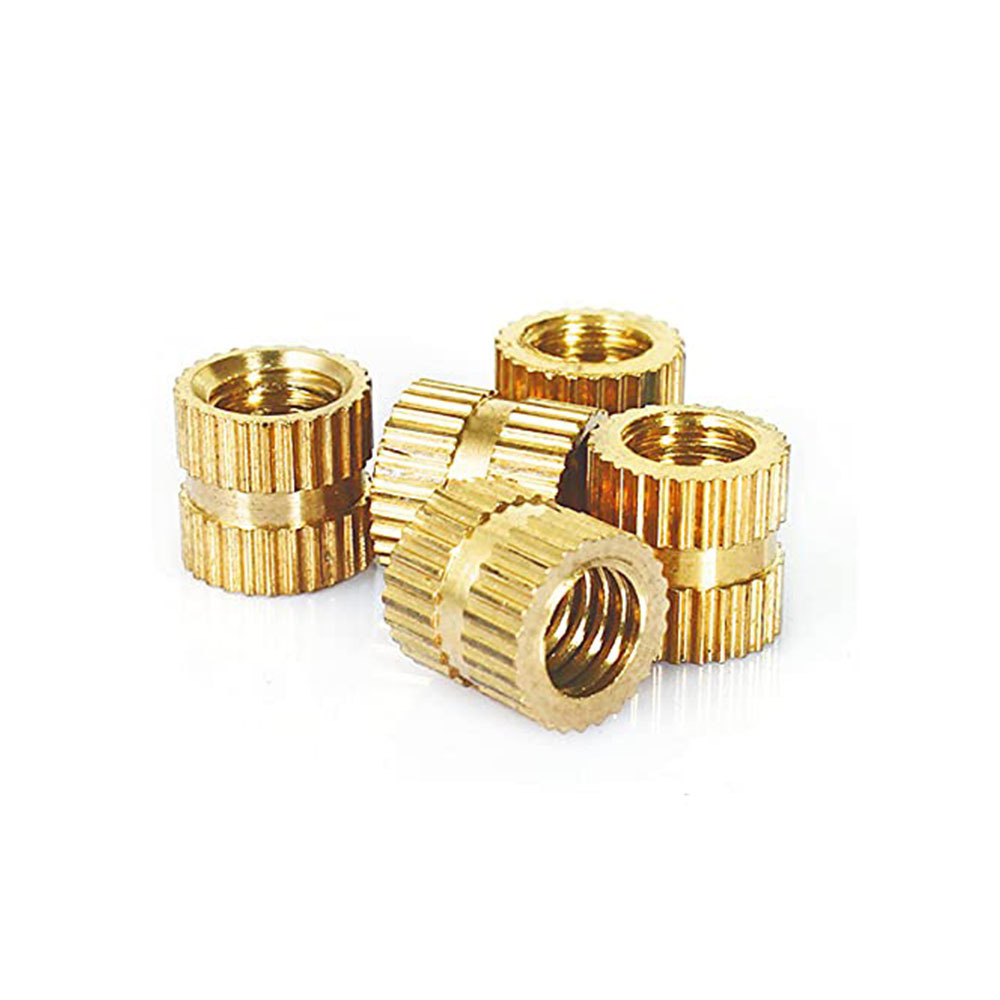 Professional Manufacturers Precision  Brass Threaded Knurled Insert Brass Knurled Insert m4 insert square threaded