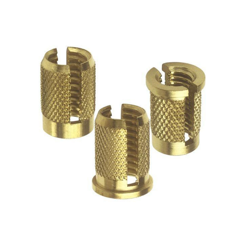 Professional Manufacturers Precision  Brass Threaded Knurled Insert Brass Knurled Insert m4 insert square threaded