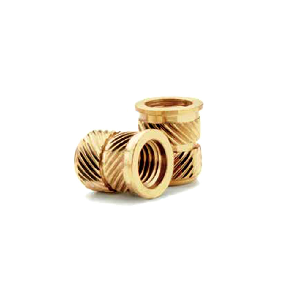 Professional Manufacturers Precision  Brass Threaded Knurled Insert Brass Knurled Insert m4 insert square threaded