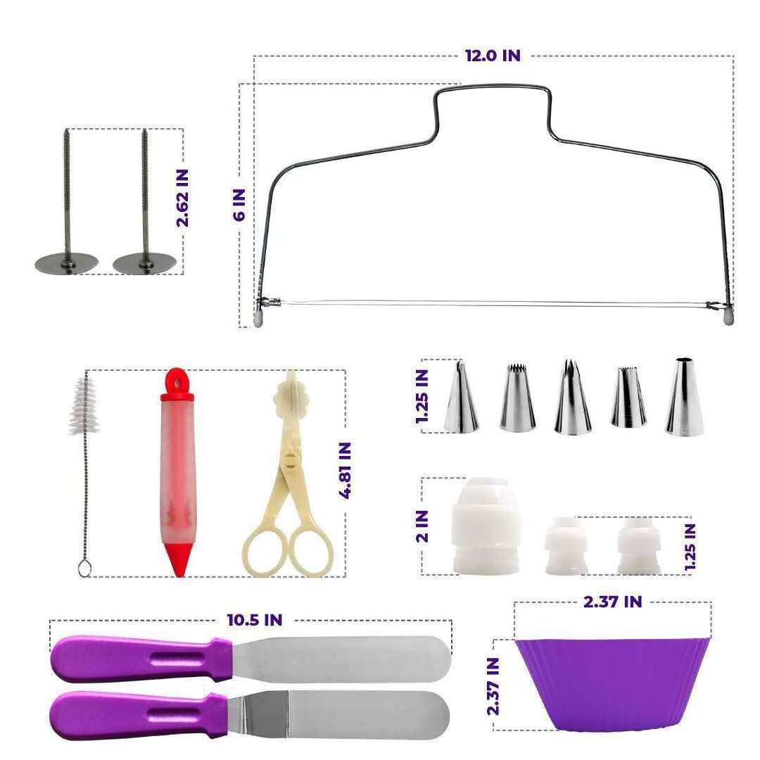 Stainless steel baking decoration tool tip cream spatula decoration bag turntable 106 sets of cake decoration supplies