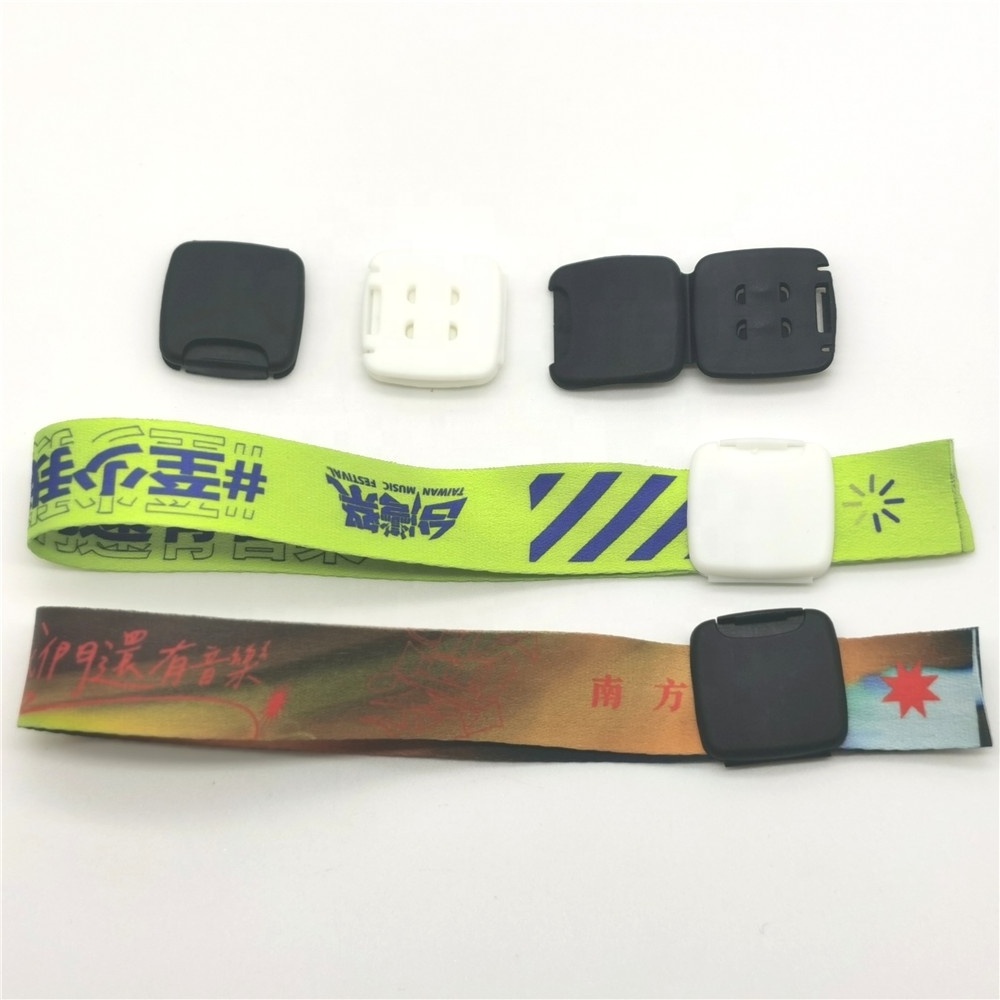 Eco-friendly Plastic Cord Lock For Festival Fabric Wristbands