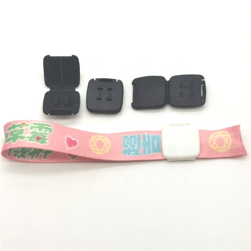 Eco-friendly Plastic Cord Lock For Festival Fabric Wristbands