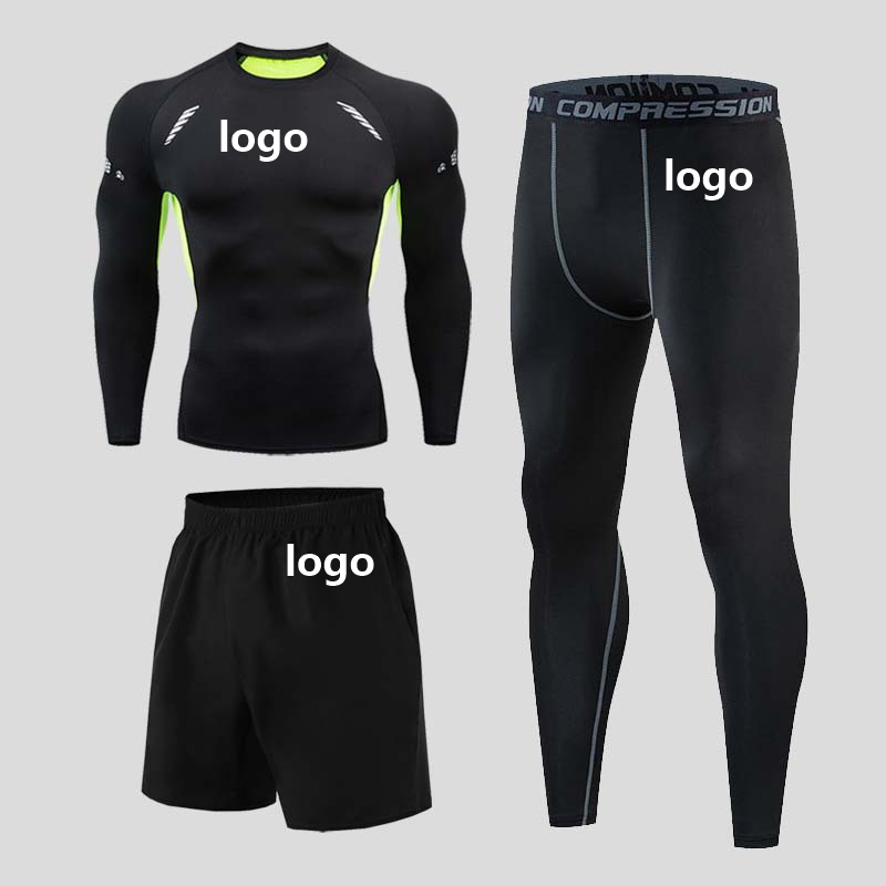 Men Compression Morning running bodysuit Track Suit Functional Underwear warm track suits men quick-dry clothes