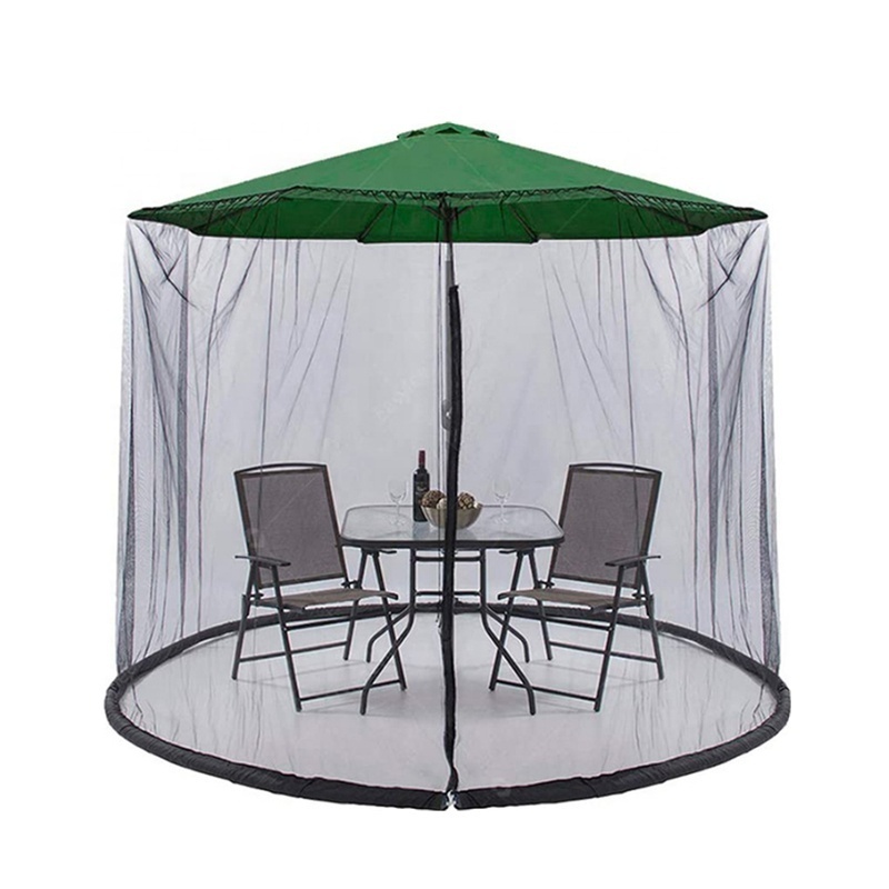 2021 New Design 7.5FT and 9FT Garden Umbrella Accessories foldable mosquito net with Zipper