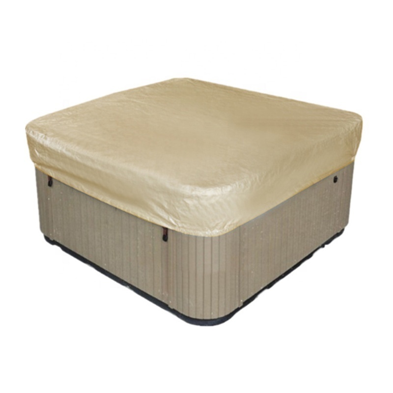 2021 new Outdoor Accessory Waterproof 210D Polyester Square Hot Tub Cover Outdoor SPA Covers