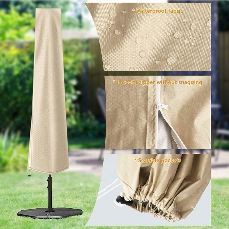 ZL-Waterproof UV Resistant Outdoor Sun Protection Garden Patio 600D Patio Umbrella Cover