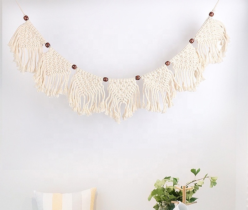 ZL-Boho Wall Decor Macrame Wall Hanging Woven Geometric Wall Art for Apartment Room Home Decoration