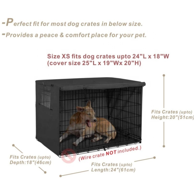 Durable Dog Crate Cover pet wire cage protection cover Pet Kennel Cover Universal Fit for 24-48 inches