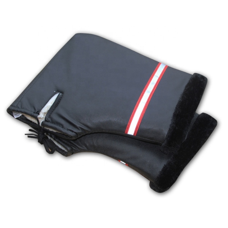 PU leather Waterproof Thickening Warm Motorcycle Gloves Motorbike Guantes Cover with reflective stripe