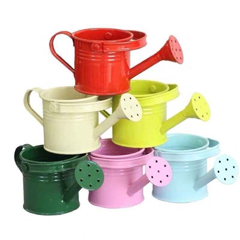 Indoor Outdoor watering pot for Home garden supplies Mini Cute Kids Plant Water Bucket  Long Neck Metal Garden Watering Can