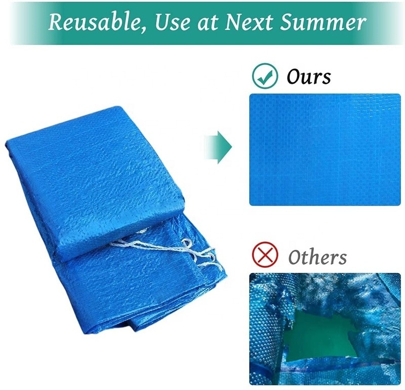 Outdoor patio waterproof 6FT PE Dust Pool Cover foldable round inflatable swimming pool cover