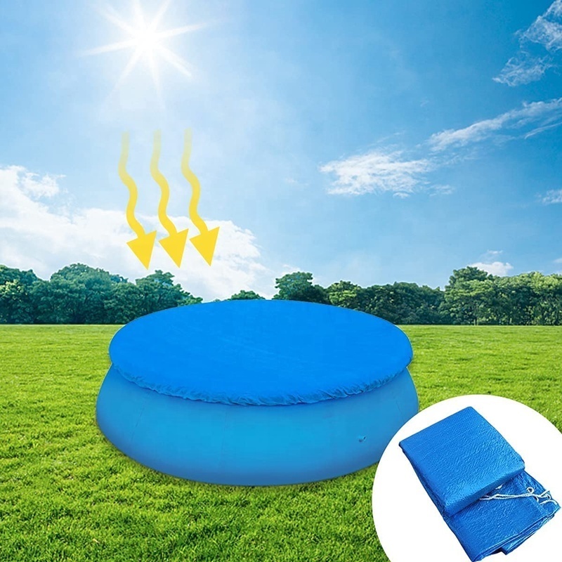 Outdoor patio waterproof 6FT PE Dust Pool Cover foldable round inflatable swimming pool cover