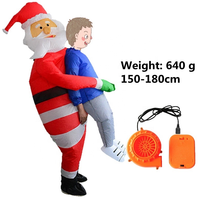 Funny christmas inflatable Party Fancy Dress Santa Claus Inflatable Costume for Adults