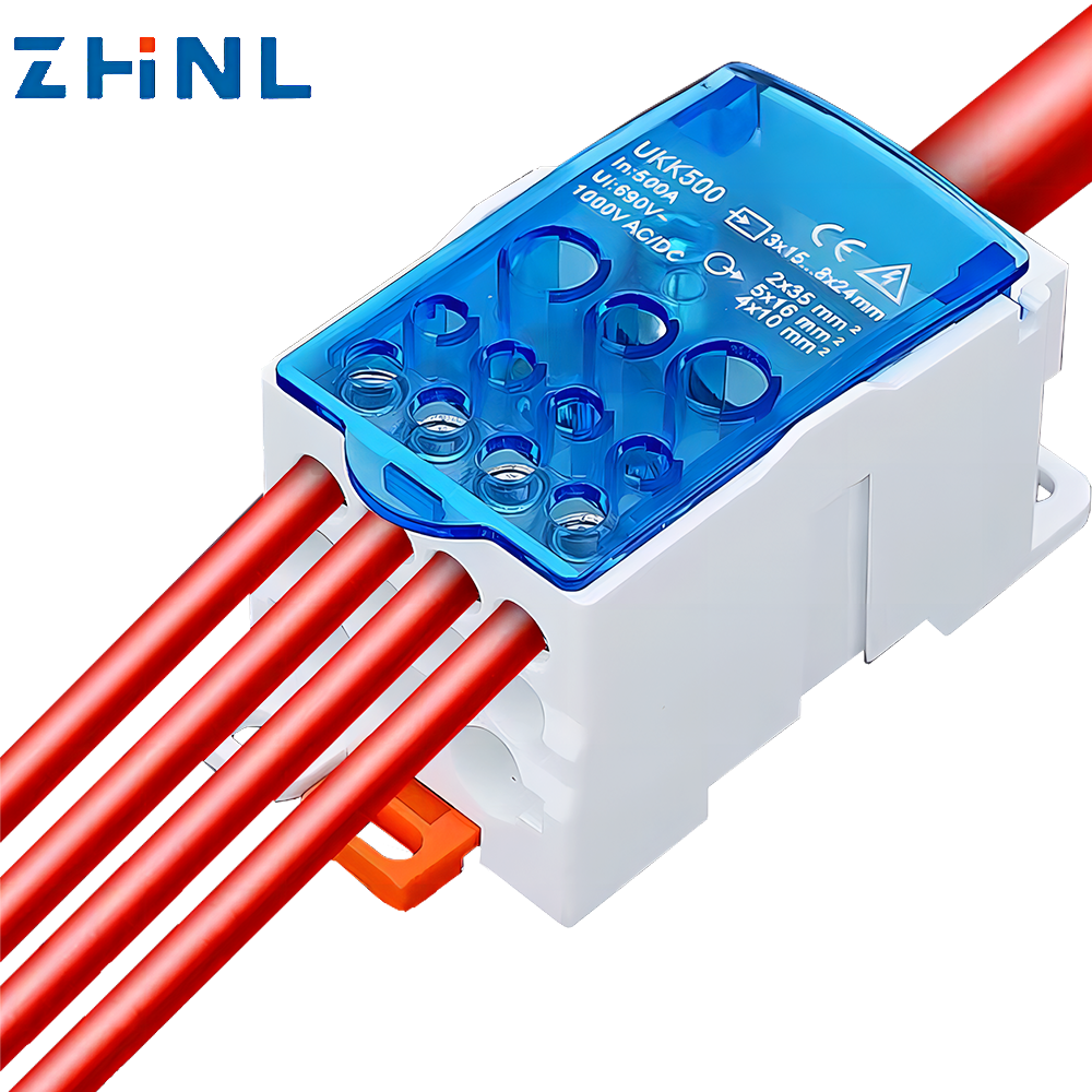 New design wholesale ukk terminal block Power Distribution box din rail distribution terminal block 80/125/160/250/400/500A