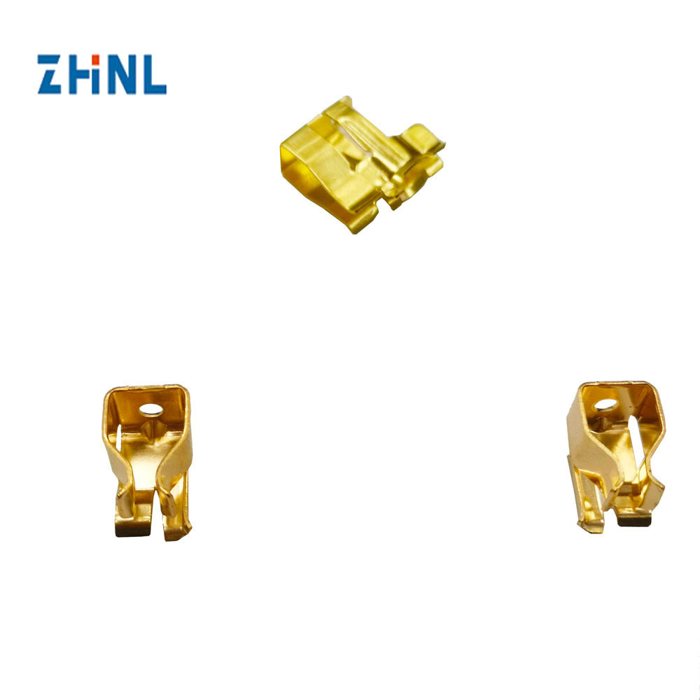 sheet metal stamping forming bending parts electric male female coupling socket metal brass  terminals progressive  stamping