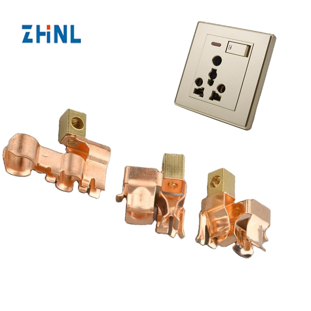 OEM customized Southeast Asia Myanmar Laos Cambodia Nepal 7 holes socket Brass Copper Contact Stamping electrical accessories