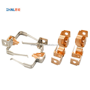 Italy big 3 hole socket insert part plug socket sheet metal power strip switch terminal contact brass electric stamping part