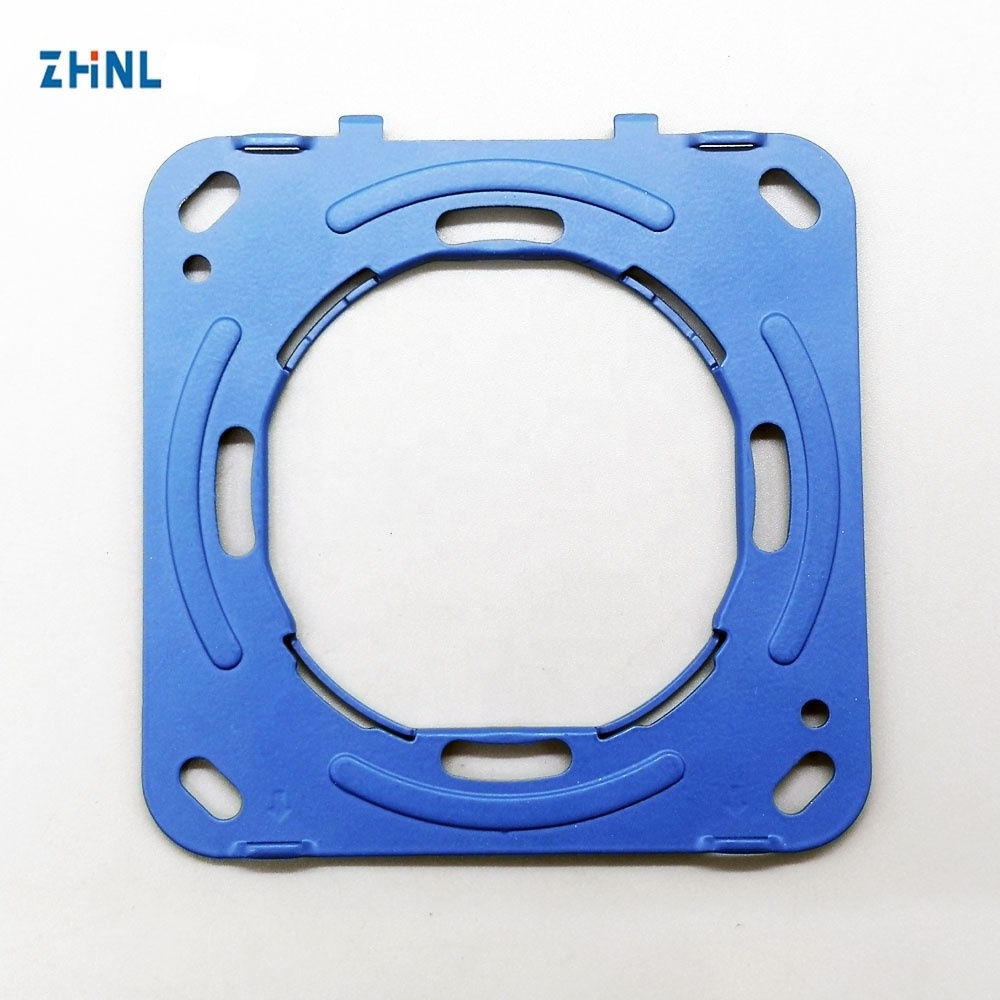 ZHNL OEM Aluminium Stamping Parts powder coating Metal frame for socket OEM color Assembly Galvanized Enclosure Sheet