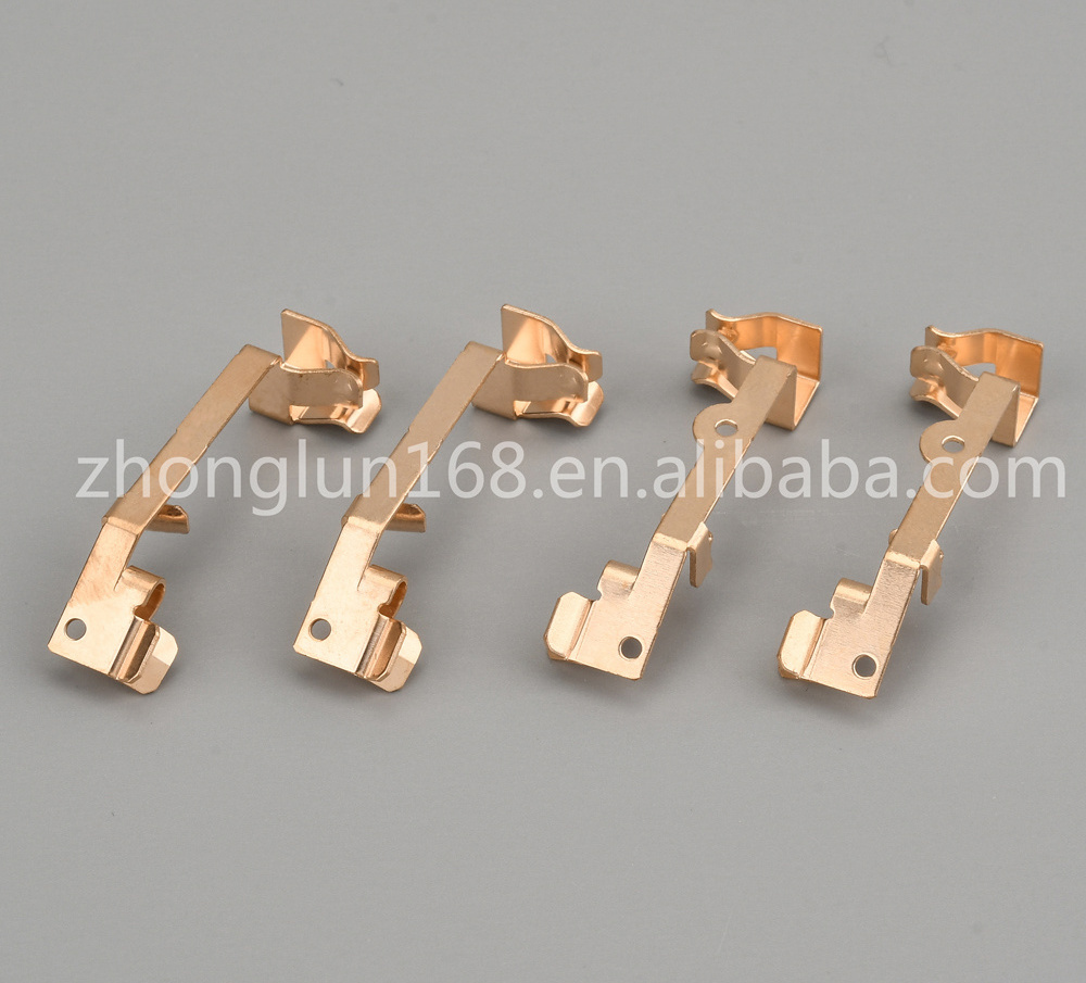 Italy big 3 hole socket insert part plug socket sheet metal power strip switch terminal contact brass electric stamping part