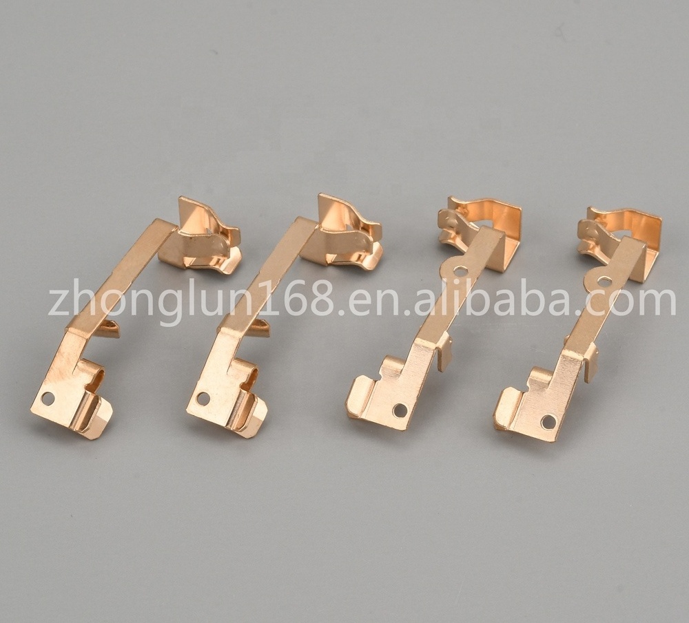 Italy big 3 hole socket insert part plug socket sheet metal power strip switch terminal contact brass electric stamping part