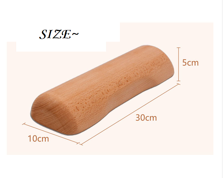 Therapeutic Wooden Pillow made of Hinoki Cypress for Stiff Neck, Shoulder Pain Spinal Health and Relaxation