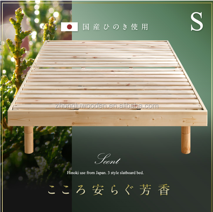 Export to Japan hinoki wood Low Platform Wooden Bed Frame Twin Size