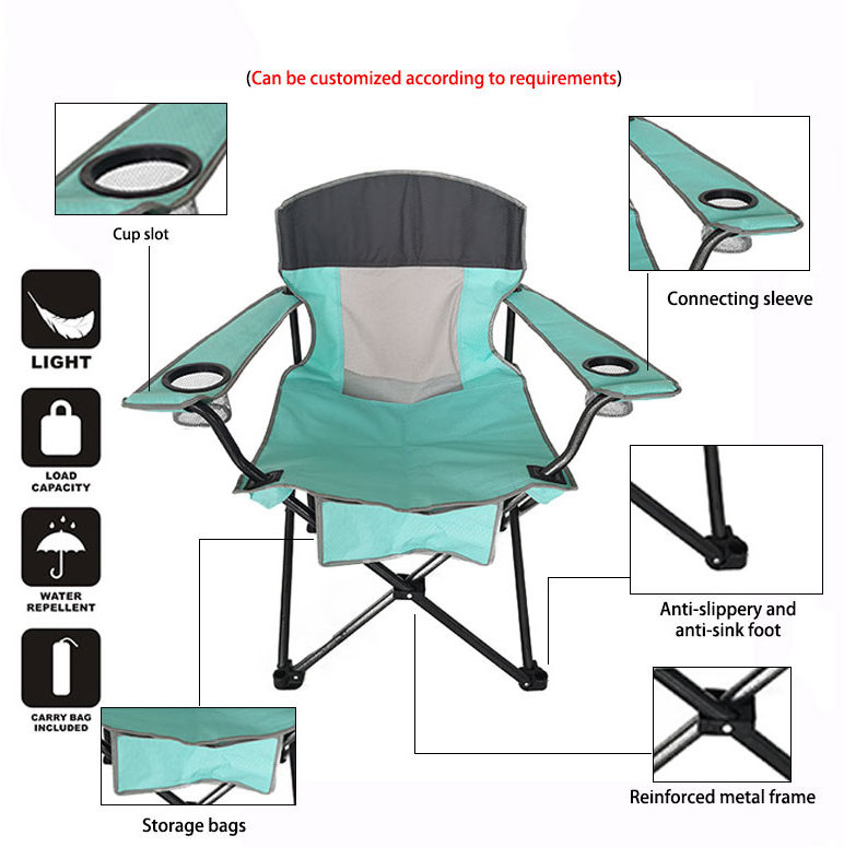 Camping Beach Hardware Folding Outdoor Heavy Duty Beach Chair