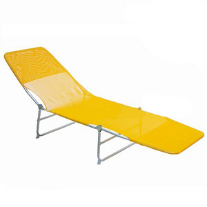 Outdoor furniture adjustable elastic poolside travel patio garden bed foldable metal aluminium sun lounger for beach hotels