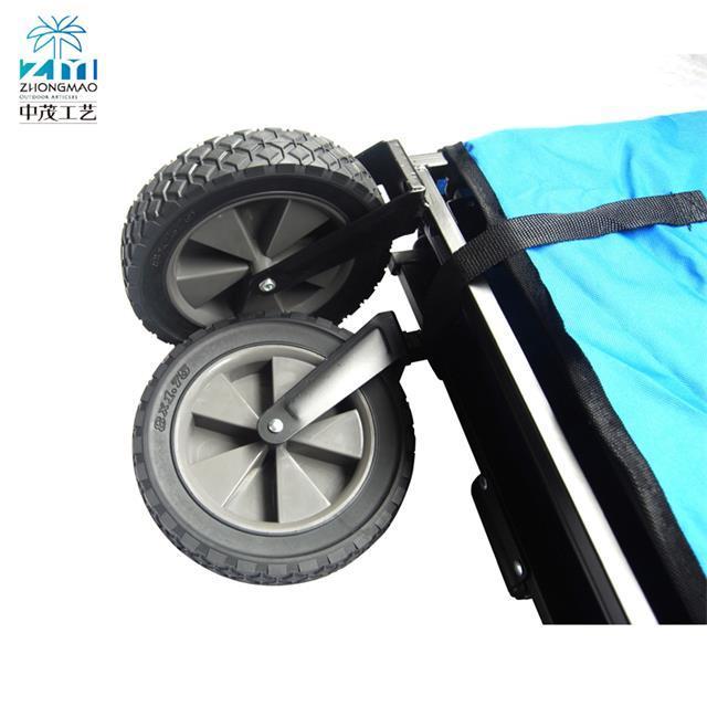 2023 Beach Garden Folding Camping Wagon Cart Wheel with Tools Collapsible Outdoor Utility Wagon Heavy Duty