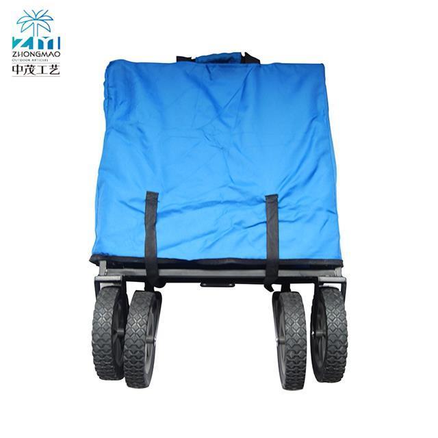 2023 Beach Garden Folding Camping Wagon Cart Wheel with Tools Collapsible Outdoor Utility Wagon Heavy Duty